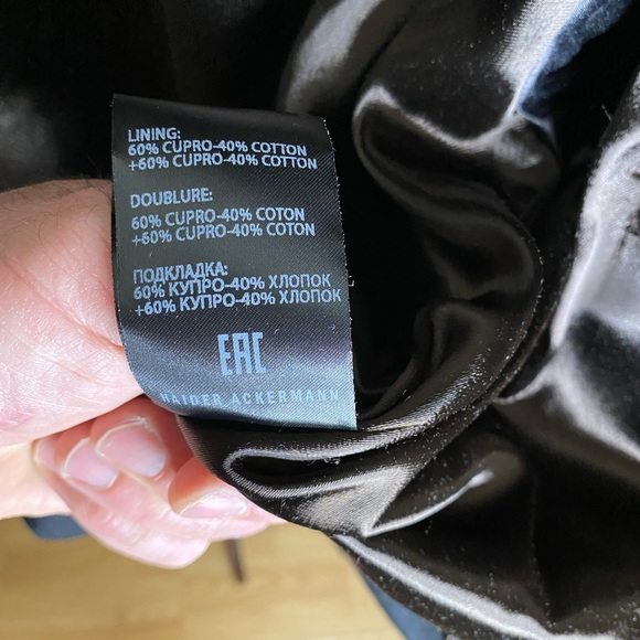 Haider Ackermann Blue Aviator Men’s Jacket Size small - Picture 8 of 9